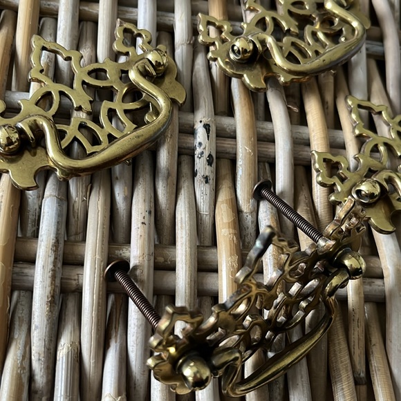 Vintage metal drawer pulls hardware 2 1/2 inch on center holes required - Picture 3 of 6